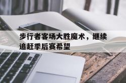 爱游戏网站平台-步行者客场大胜魔术，继续追赶季后赛希望